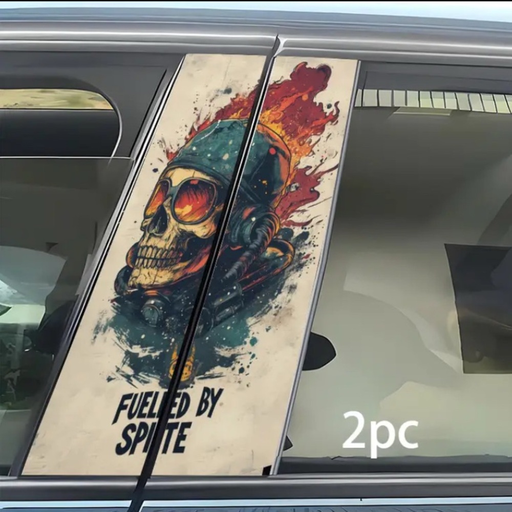 Skull Car Window Decals - 2pc - Picture 2 of 7